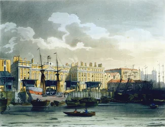 Zollhaus vom Fluss Thames, aus Ackermanns 