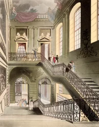 Halle und Treppenhaus im British Museum, aus 