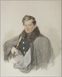 Porträt von Graf Sergey Vasilyevich Trubetskoy 1815-1859, 1835