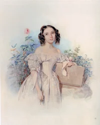 Porträt von Prinzessin Helen Biron von Curland, geb. Meshcherskaya 1818-1843, 1830er Jahre