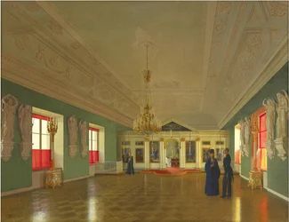 Innenraum der Palastkirche des Heiligen Alexander Newski, Anitschkow-Palast, Sankt Petersburg, 1850