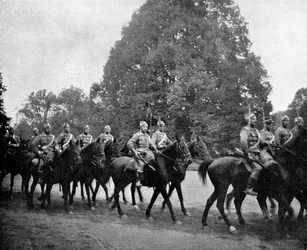 Dänische Husaren in Bernsdorff, 1908