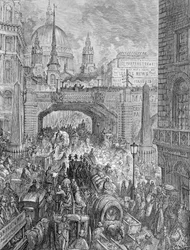 Ludgate Hill - Ein Block auf der Straße, 1872