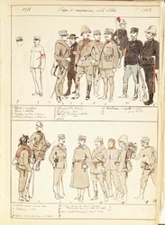 Uniformen der Besatzungstruppen in Libyen des Königreichs Italien