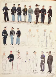 Uniformen der Stadtwachen des Königreichs Italien von Quinto Cenni, Farbtafel