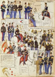 Verschiedene Uniformen des Großherzogtums Toskana von Quinto Cenni, Farbtafel