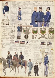 Verschiedene Uniformen des Königreichs Italien von Quinto Cenni, Farbtafel