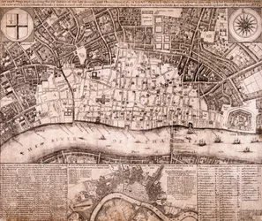Karte von London, 1666