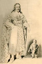Jeffery Hudson, 30 Jahre alt, 18 Zoll groß. Zwerg von König Karl I., 1821