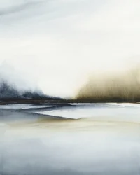 Abstrakte neblige Landschaft