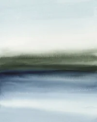 Nebliger blau-grüner Horizont