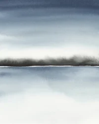 Nebliger blauer Horizont