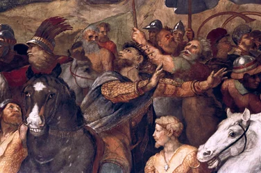 Papst Leo I. vertreibt Attila (Detail)