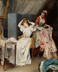 Bei der Toilette, ca. 1890-1900