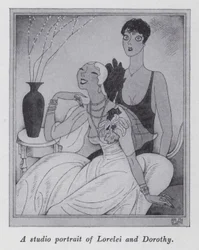 Illustration für "But Gentlemen Marry Brunettes" von Anita Loos