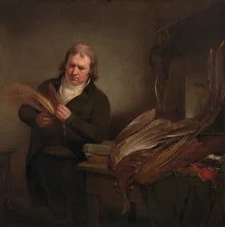 Ein Ornithologe, möglicherweise John Latham