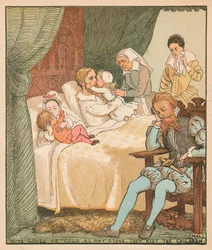 Mit Lippen so kalt wie Stein, küssten sie die kleinen Kinder, ca. 1878