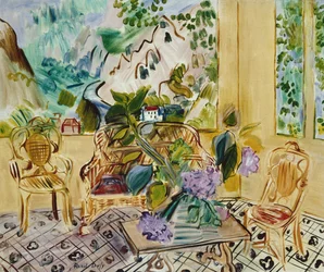 Wintergartenfenster, Bergblick