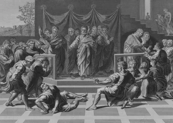 Der Tod des Ananias (Gravur)