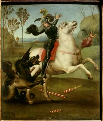 Der heilige Georg kämpft mit dem Drachen. 1505. 0,29 x 0,25 m