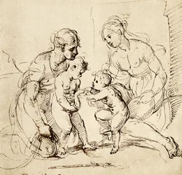 Entwurf für die Heilige Familie aus dem Haus Canigiani in München