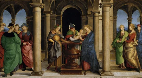 Darstellung im Tempel Predella-Panel des Oddi-Altarbildes, 1503