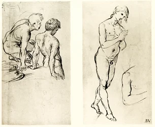 Studie einer betenden Figur