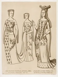 Anne Dauphine, Gräfin von Forez und die Dame von Nedouchel, 1370-80. Jacqueline de Lagrange, Frau von Jean de Montagu, Meister von Frankreich, 1409.
