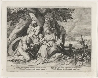 Heilige Familie mit heiliger Katharina und heiligem Sebastian