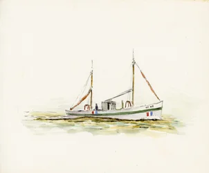 Boot auf der Gironde-Mündung