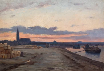 Bordeaux-Kais bei Sonnenuntergang