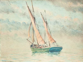 Gabarre auf der Gironde-Mündung