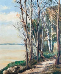 Pfad am Ufer der Gironde-Mündung, 16. März