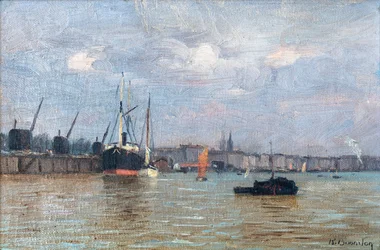 Blick auf den Hafen von Bordeaux