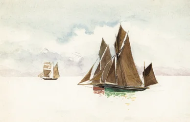 Boote auf der Gironde-Mündung