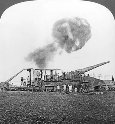Britische 16-Zoll-Eisenbahngeschütze im Einsatz, Erster Weltkrieg