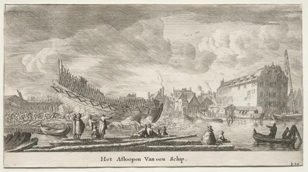 Schiffe von Amsterdam: Ein Schiff wird zu Wasser gelassen