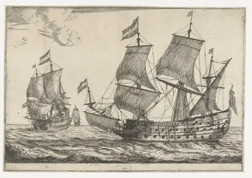 Zwei große Kriegsschiffe (Dreizehn Szenen mit Schiffen)