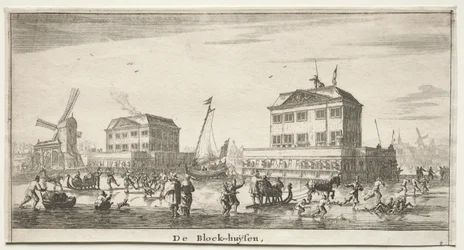 Verschiedene Schiffe und Ansichten von Amsterdam, Teil III: De Block-huysen