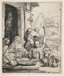 Abraham bewirtet die Engel