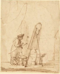 Ein Künstler in seinem Atelier