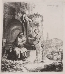 Christus und die Frau von Samaria: Unter Ruinen