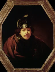 Selbstporträt mit Helm