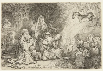 Engel, der sich von der Familie des Tobias entfernt