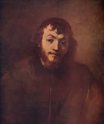 Büste eines bärtigen jungen Mannes mit Schädelkappe, 1663