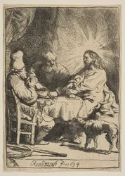 Christus in Emmaus: Die kleinere Platte, 1634