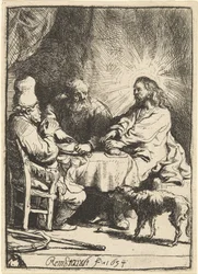 Christus in Emmaus: die kleinere Platte