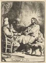 Christus in Emmaus: die kleinere Platte