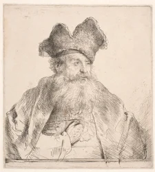 Alter Mann mit Pelzmütze
