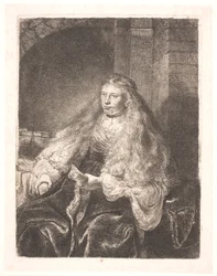 Mädchen mit Haaren, die auf ihre Schultern fallen (die "große jüdische Braut")